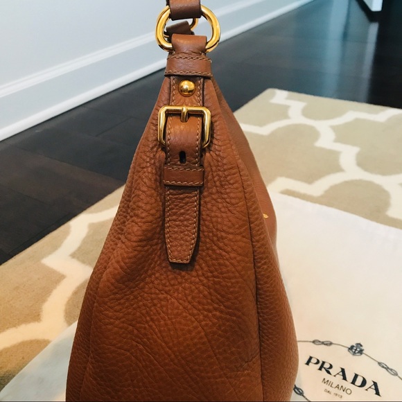 Prada Tan Leather Hobo Bag - Picture 4 of 8